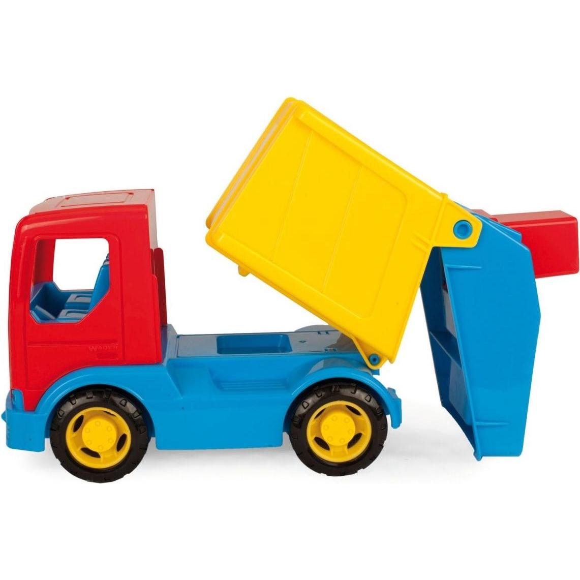 Magni 35311 - Tech Truck Müllwagen, stabiler LKW mit beweglichem Container, ca. 26 x 11,5 x 15 cm gr