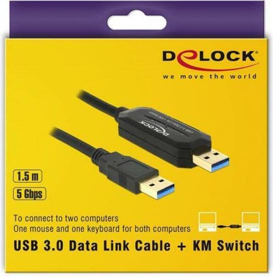 Actual product image Delock Data Link + KM Switch USB (1.50 m, USB 3.0)