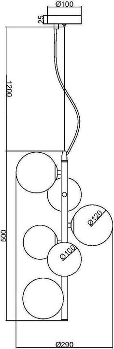 Immagine prodotto Maytoni Lampada a sospensione Dallas, lampada a sospensione 6x G9 bianco opaco, colore oro (G9)