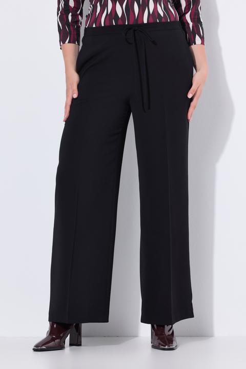 Immagine prodotto Ulla Popken Pantaloni modello Mary con pieghe, taglio della gamba ampio e cintura comfort (48)