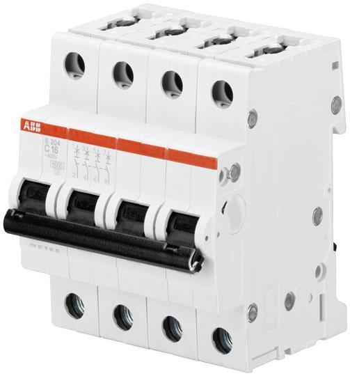 Actual product image ABB S204-C63 Automatic circuit breaker 63A pro M compact 4-pole