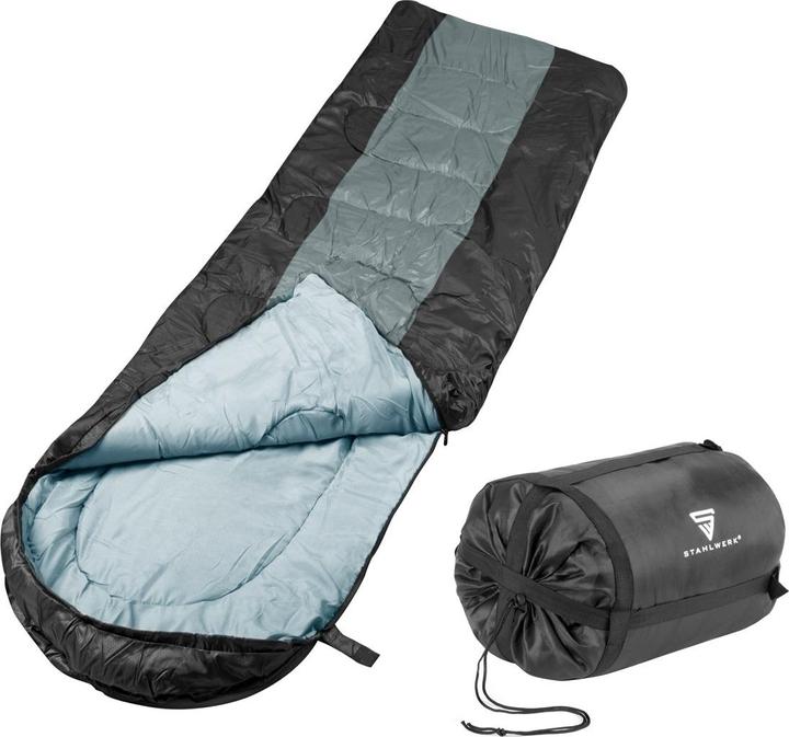 Stahlwerk Sac de couchage -15°C Sac de couchage d'extérieur Sac de couchage de camping Sac de couchage d'hiver (220 cm)