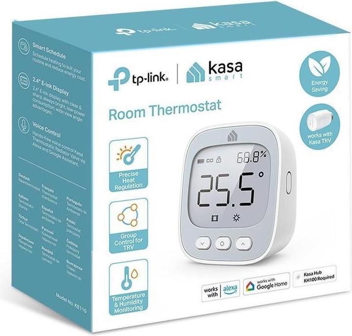 Actual product image TP-Link Room Thermostat, Digital thermostat, Room, WLAN, 922 MHz, White, Buttons