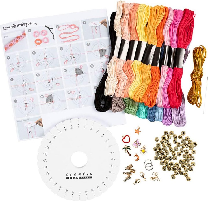 Actual product image Creativ Company Craft Set Starter Kumihimo Pendant, Beads
