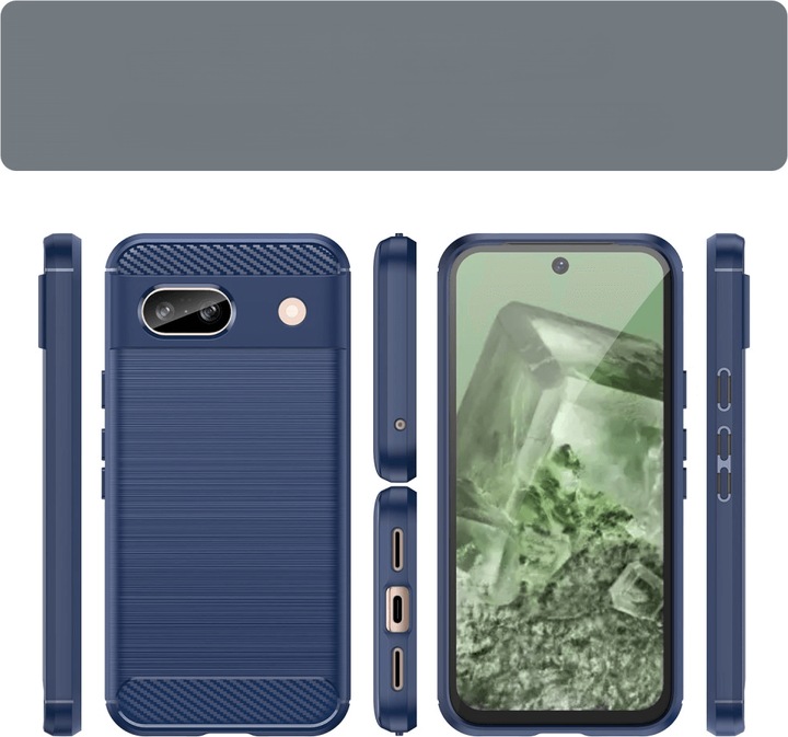 Produktbild Cover-Discount Google Pixel 8a - Metall Carbon Look Hülle (Google Pixel 8a)