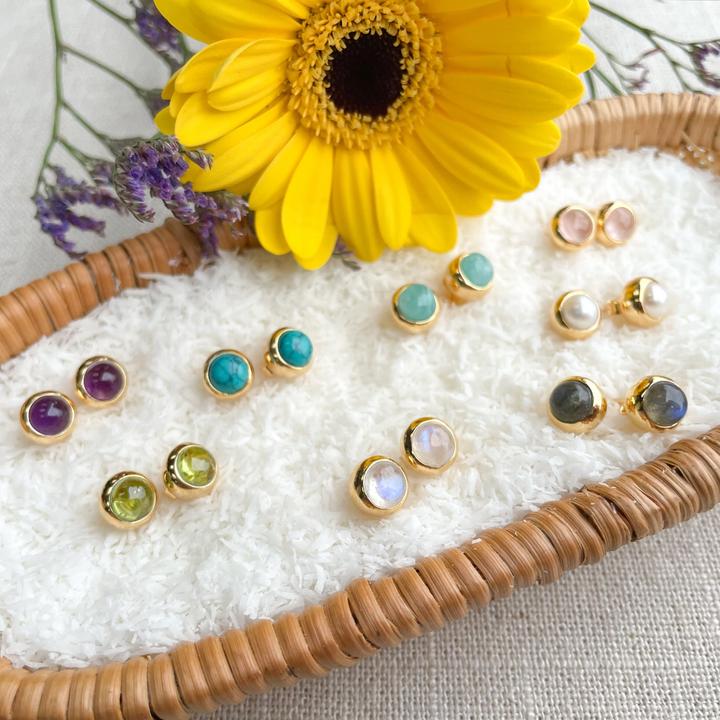 Immagine prodotto Steinkult Ohrstecker Amazonit "Pure" (Amazonite)