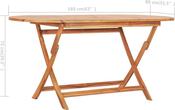 Produktbild vidaXL Esstisch (160 x 80 x 75 cm)
