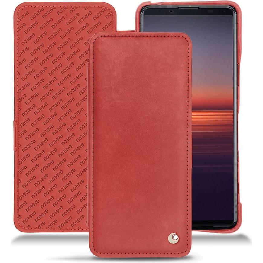 Thumbnail - Noreve Lederschutzhülle horizontal (Sony Xperia 5 II), Smartphone Hülle, Rot