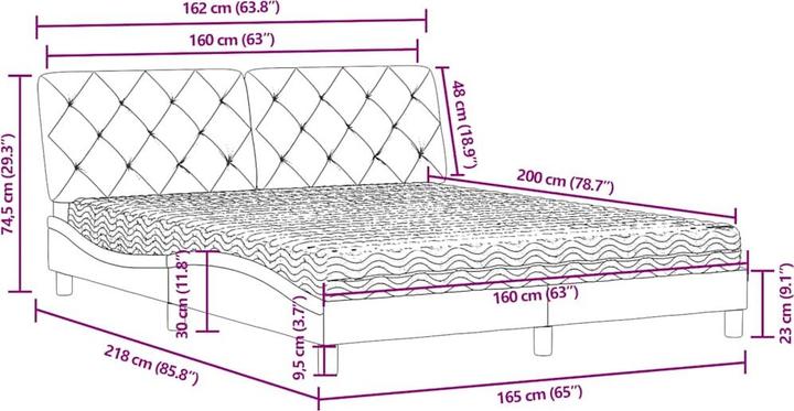 Image du produit vidaXL Bett (160 x 200 cm)