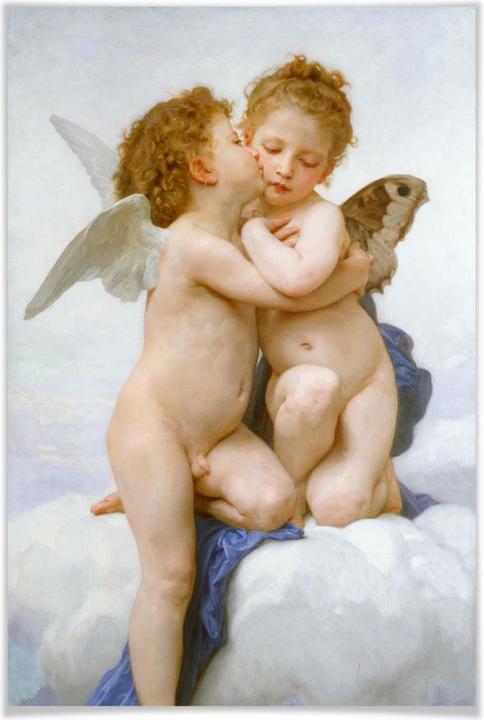 Immagine prodotto Trenddeko Bouguereau - Il primo bacio (70 x 100 cm)