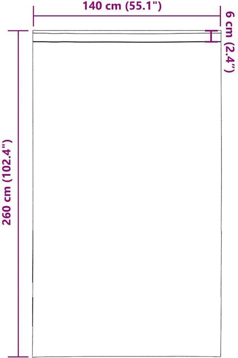 Produktbild VidaXL Voile Vorhänge mit Stangentaschen 2 Stk. Creme (140 x 260 cm)
