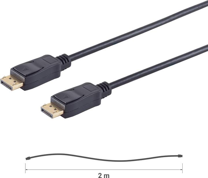 Produktbild No Name DisplayPort (ST-ST) 2m 8K 120Hz DP1.4 vergoldet Black (2 m)