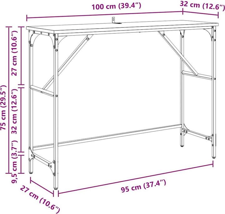 Produktbild vidaXL Konsolentisch (32 x 100 x 75 cm)