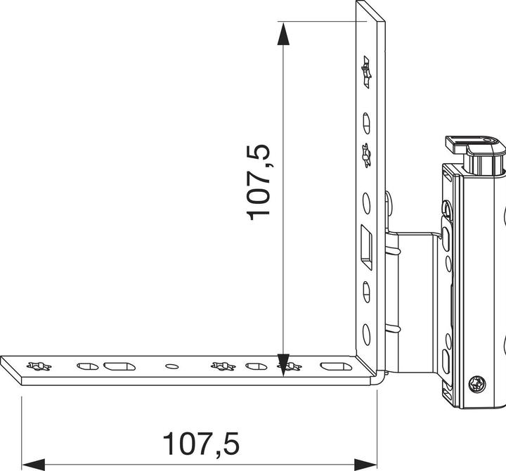 Actual product image Maco Rebate corner hinge DT130 with ÜV 12/20-13 mm silver right (220045)