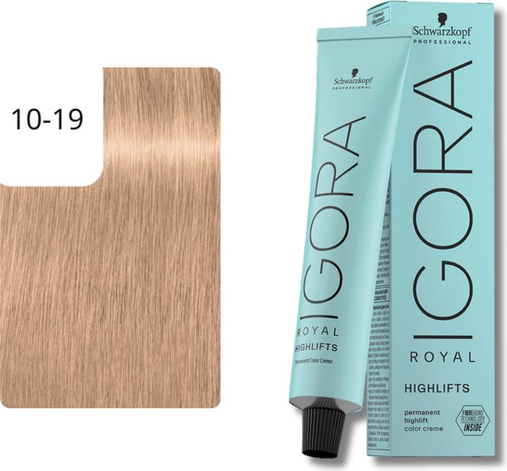 Produktbild Schwarzkopf Professional Igora Royal Highlifts Haarfarbe (10-19 Highlifts Ultrablond Aschgrau Violett)