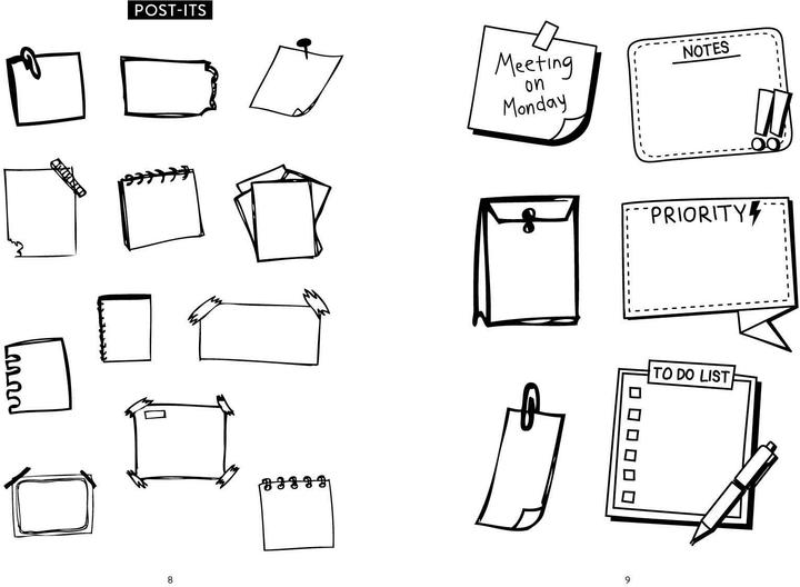 Produktbild Let's sketch! Das ultimative Sketchnotes-Stickerbuch – Über 600 Sticker: Symbole und Icons zum