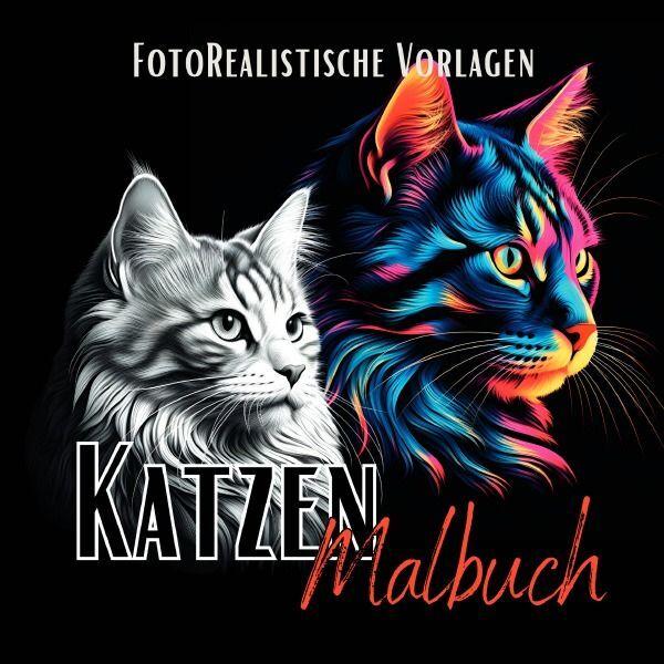 Produktbild Katzen Malbuch 'Fotorealistisch'.