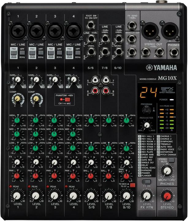 Image du produit Yamaha MG10X (Studio et mixeur live)
