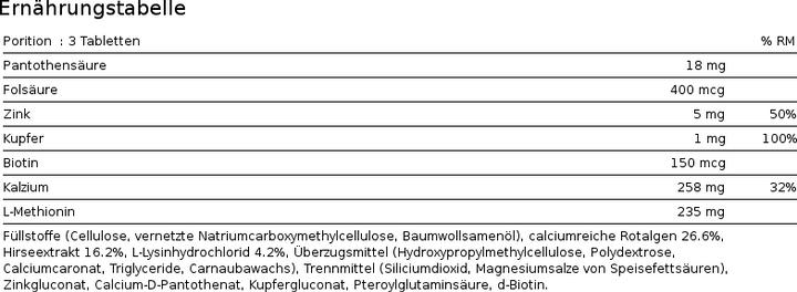 Produktbild Burgerstein Hair & Nails (90 Stück, Tabletten, 60 g)