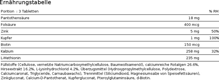 Immagine prodotto Burgerstein Capelli&unghie (90 Pezzo/i, Pillole, 60 g)