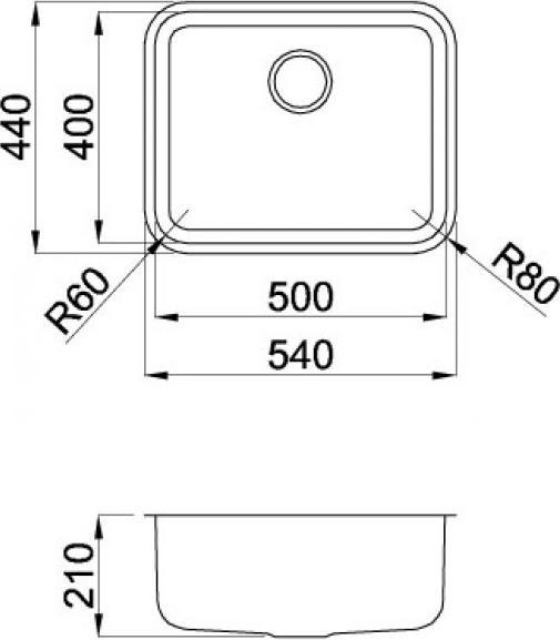 Immagine prodotto Elleci Space 500 Lavello sottopiano Rettangolare Acciaio inossidabile (Lavello sottopiano, 44 cm, 54 cm)