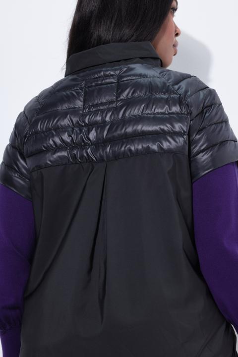 Produktbild Ulla Popken Steppweste, Stehkragen, seitliche Druckknöpfe, Cup-Ärmel (54)