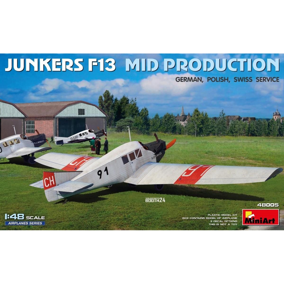 Mini art 1:48 Junkers F13 Zivil Mit. Prod. (550048005)