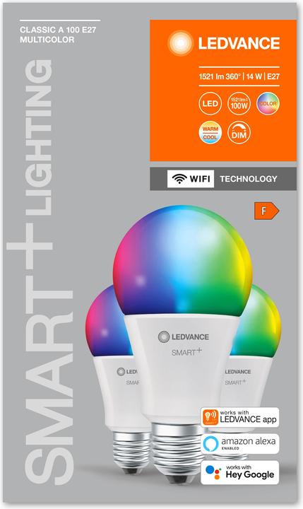 Actual product image Ledvance Smart Classic 100 (E27, 14 W, 1521 lm, 3 x, F)
