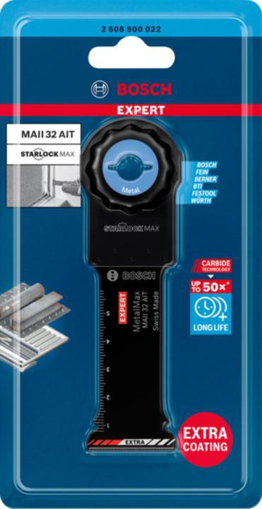 Produktbild Bosch Professional Zubehör EXPERT MetalMax MAII 32 AIT Blatt für Multifunktionswerkzeuge, 70 x 32 mm, 10 Stück