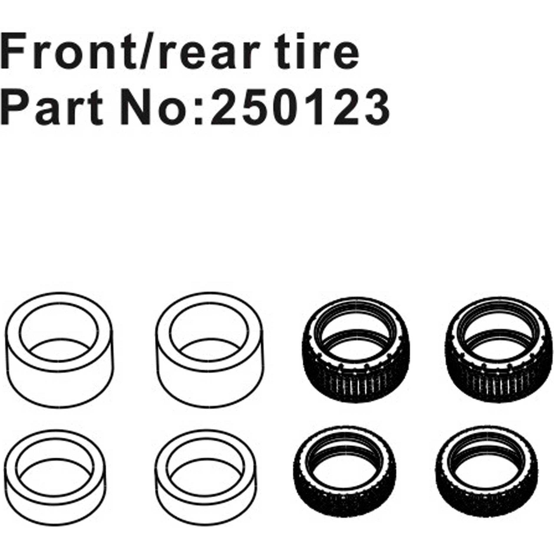 Hobby Plus RC Front/Rear Tires (2)