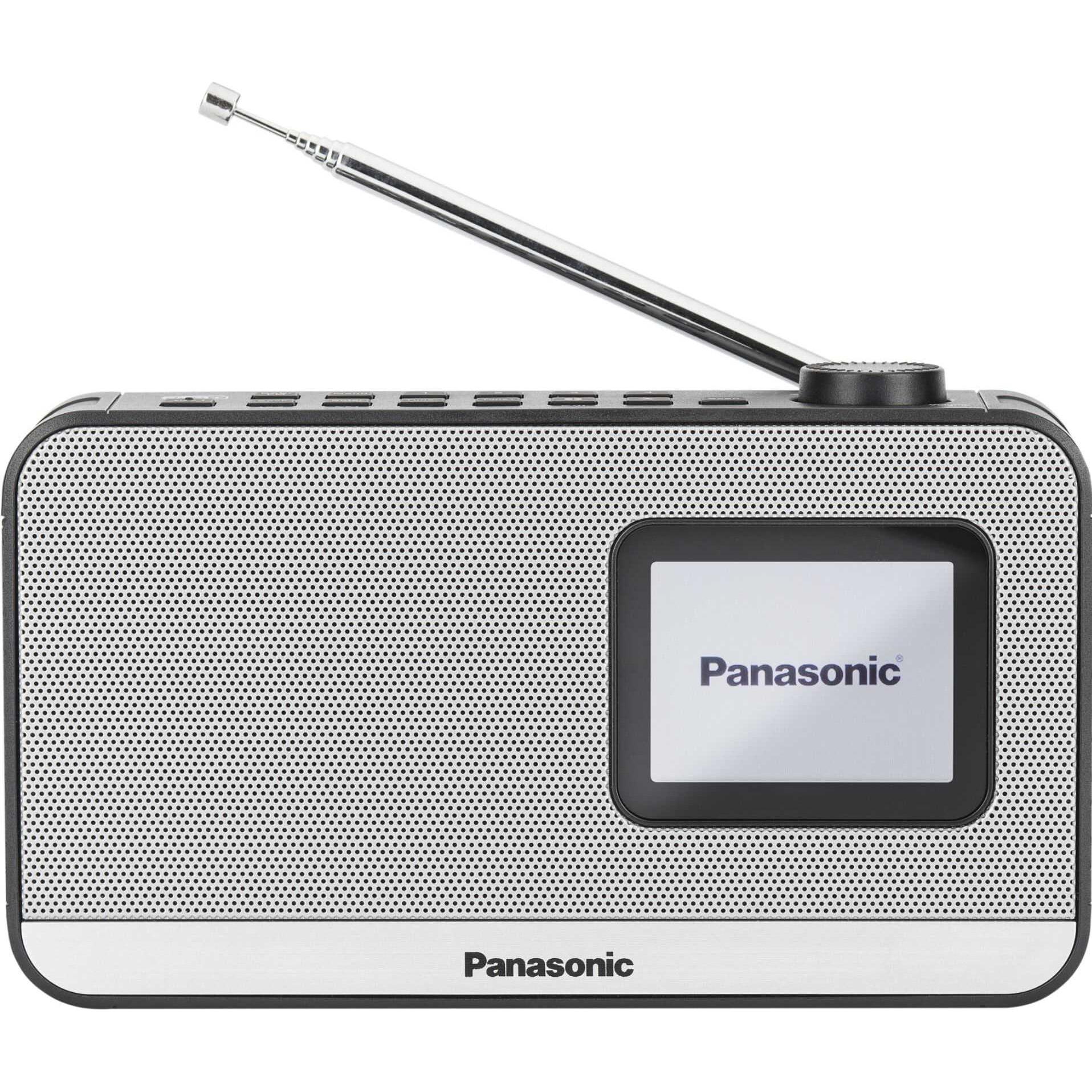 Panasonic RF-D15EG-K (DAB+, FM, Bluetooth), Radio, Silber, Schwarz