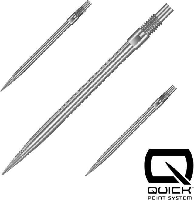 Harrows Quick Point Micro Grip Spitzen Silber 40mm