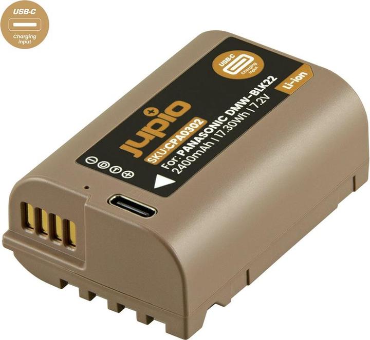 Image du produit Jupio DMW-BLK22 *ULTRA C* Entrée USB-C 2400mAh (Batterie de l'appareil photo)