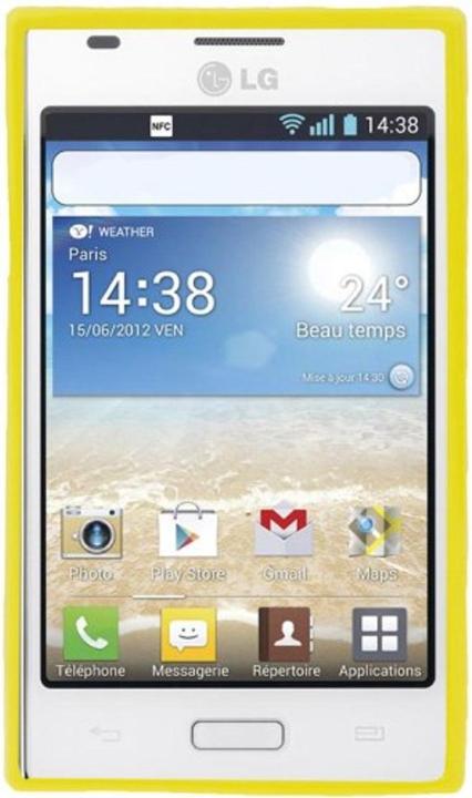 Actual product image König Design Protective cover TPU dots Case for mobile LG Optimus L5 / E610 yellow