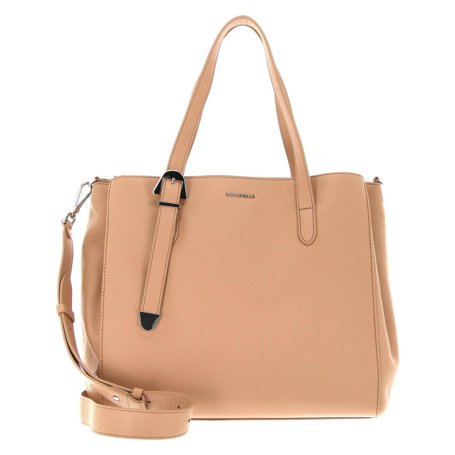 Coccinelle, Damen, Handtasche, Gleen Handbag Grained Leather, Beige