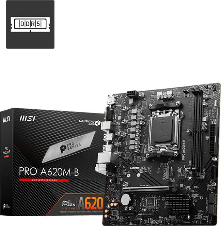 Produktbild MSI PRO A620M-B (AM5, AMD A620, mATX)