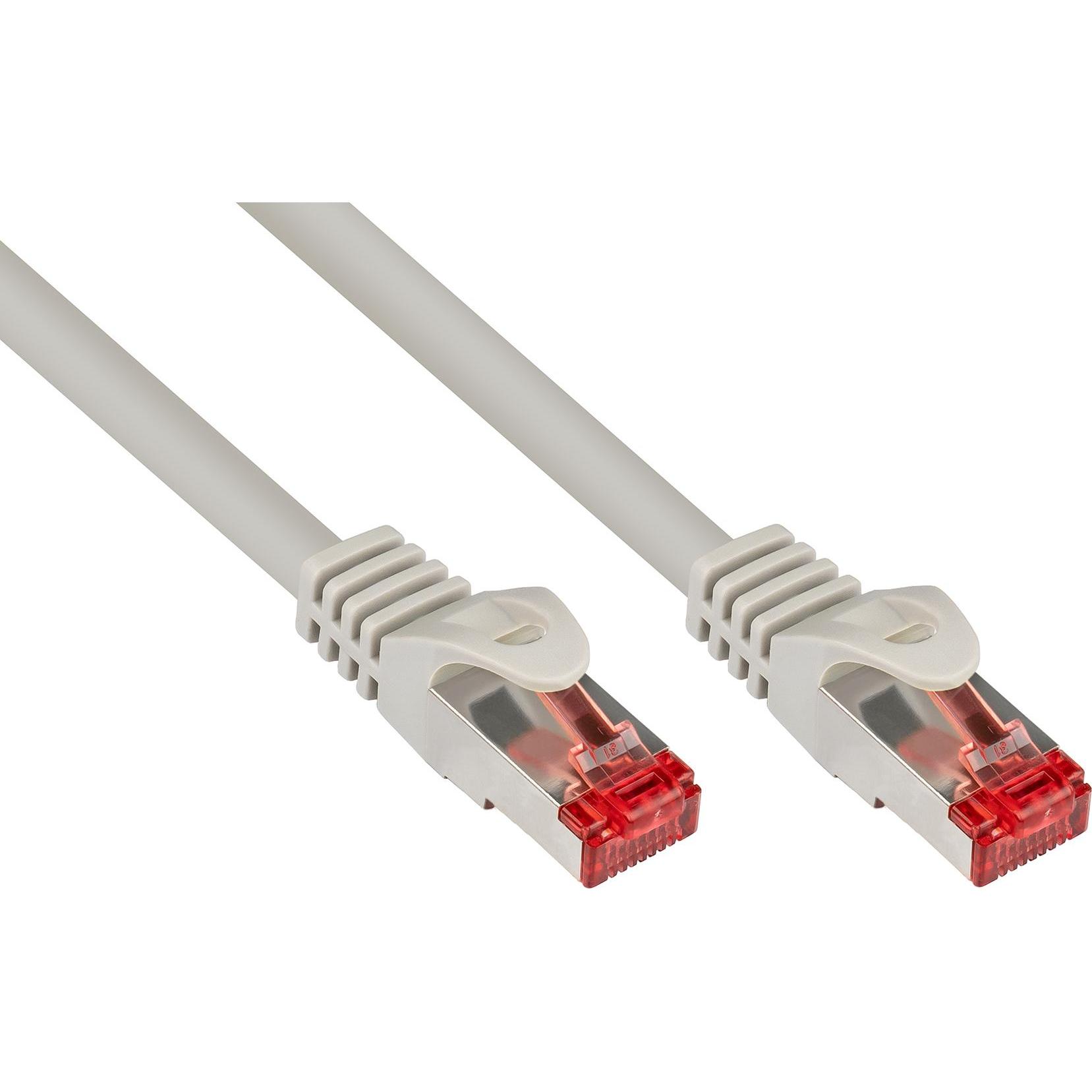 Thumbnail - Good Connections RNS Patchkabel mit Rastnasenschutz, Cat. 6, S/FTP, PiMF, PVC, 250MHz, grau, 10m (S/FTP, CAT6, 10 m), Ne...
