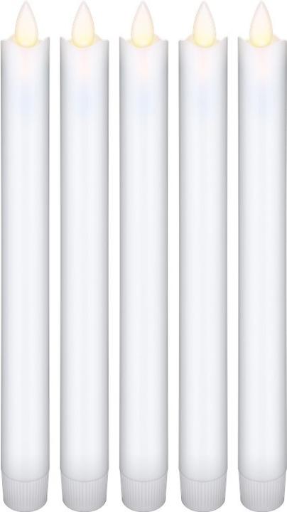 Image du produit Goobay Lot de 5 bougies en cire véritable à LED blanches avec télécommande (5 x)