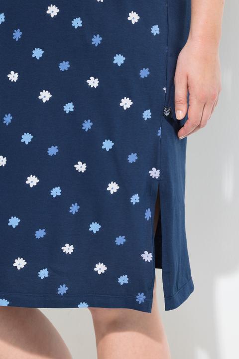 Produktbild Ulla Popken Bigshirt, Blüten, Stickerei, V-Ausschnitt, Halbarm (50, 52)