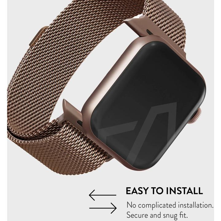 Productafbeelding Burga Apple Watch Band Metal Mesh Rose Gold 38mm / 40mm / 41mm (Roestvrij staal)