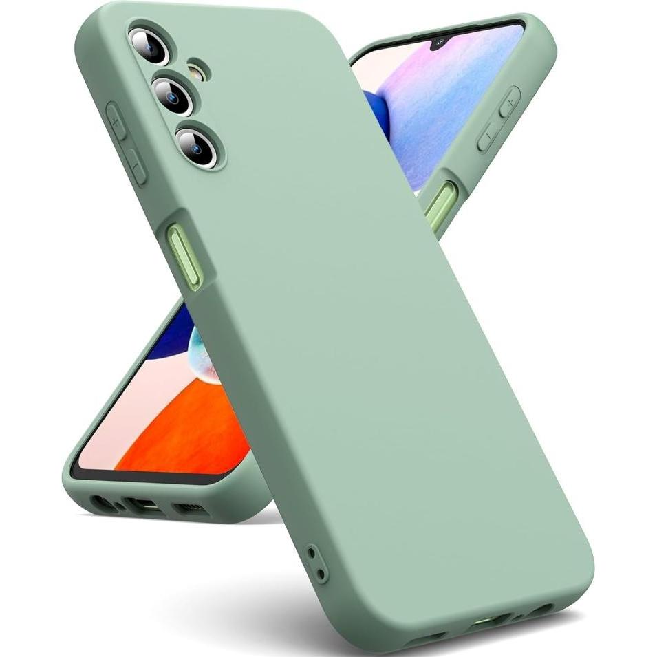Screenguard Samsung Galaxy A14 5G Liquid Silicone Case Hülle (Samsung Galaxy A14 5G), Smartphone Hülle, Grün