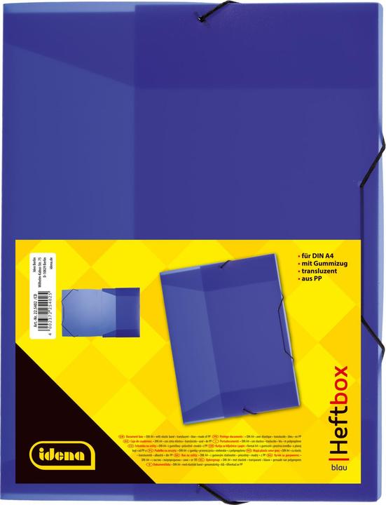Image du produit Idena Classeur A4 élastique PP translucide bleu (A4, 1x)