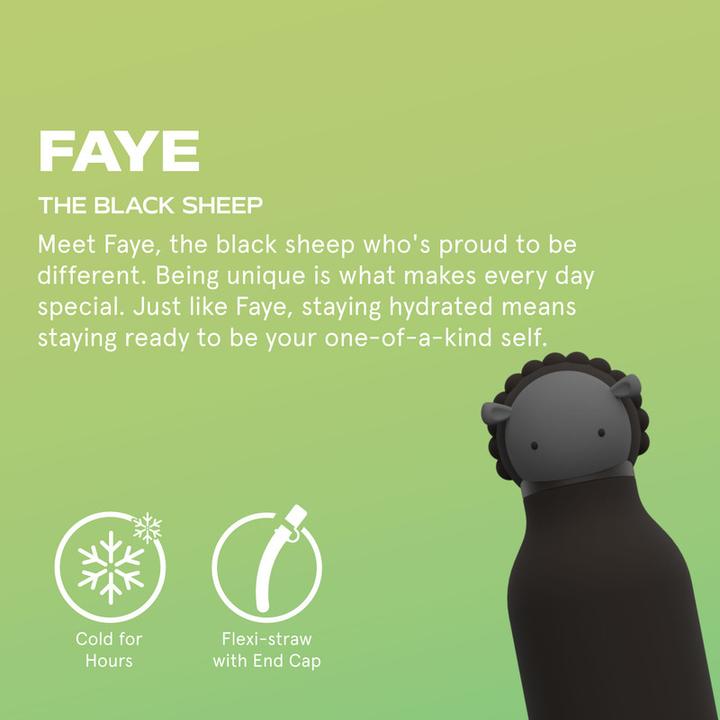 Actual product image Asobu Trinkflasche Bestie Brie the Black Sheep (0.46 l)