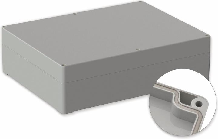 Pollini Gehäuse, 5U250300, 300x230x85 mm POLLIN, IP65, Lichtgrau