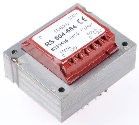 Immagine prodotto RS PRO Trasformatore PCB 2x0-12V 0.83A 20VA