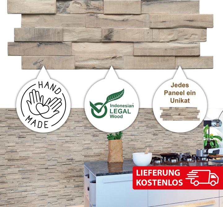 Produktbild Indo Edel-Holz-Wandverkleidung (1.01 m²)