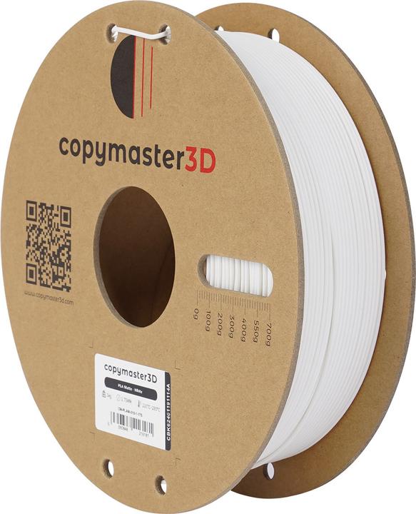 Actual product image Copymaster3D PLA Matte Filament for 3D Printer, 1.75 mm, Matte White (PLA, 1.75 mm, 1244 g, White)