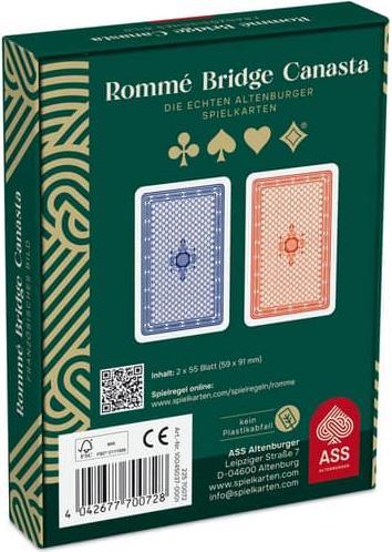 Productafbeelding Cartamundi Romme/Canasta/Bridge 2x55 kaarten in kaartendoosje (Duits)