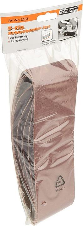 Produktbild Mannesmann Schleifband-Set Körnung 60, 12 (120, 60)
