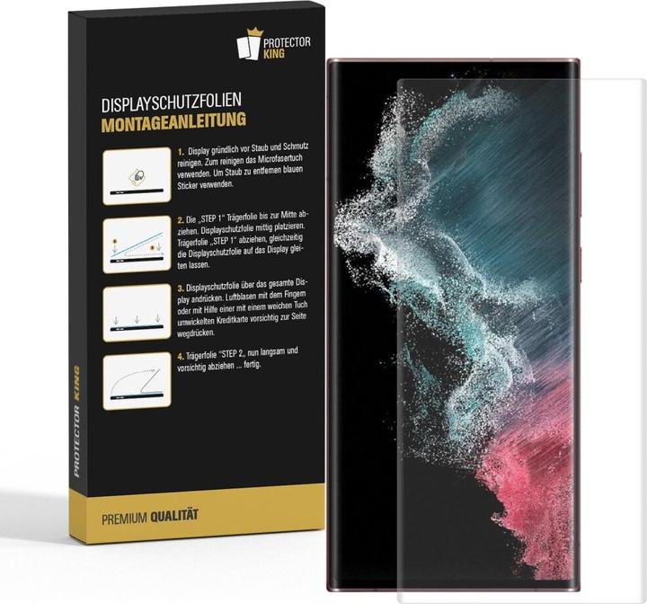 Produktbild Protectorking 2x 9H Panzerglas flexibel HD Klar (2 Stück, Samsung Galaxy S22 Ultra)